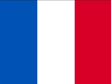 French flag, change language to French